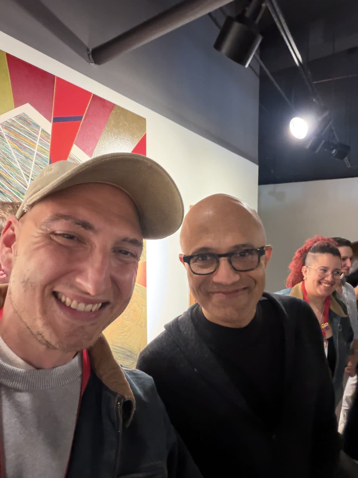 Kim Isenberg with Satya Nadella